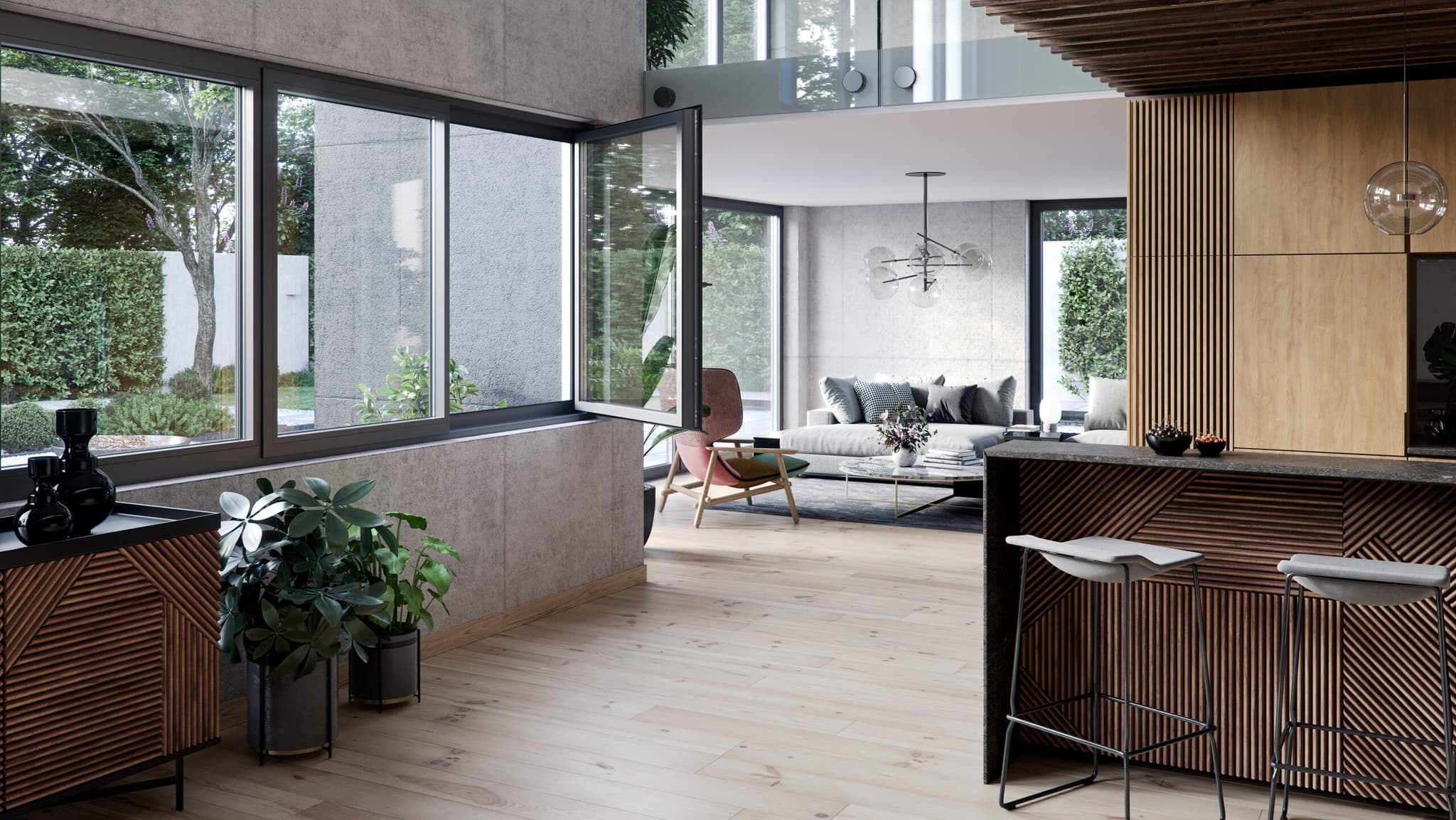 Aluhaus MIRU Hidden — okno Oknoplast