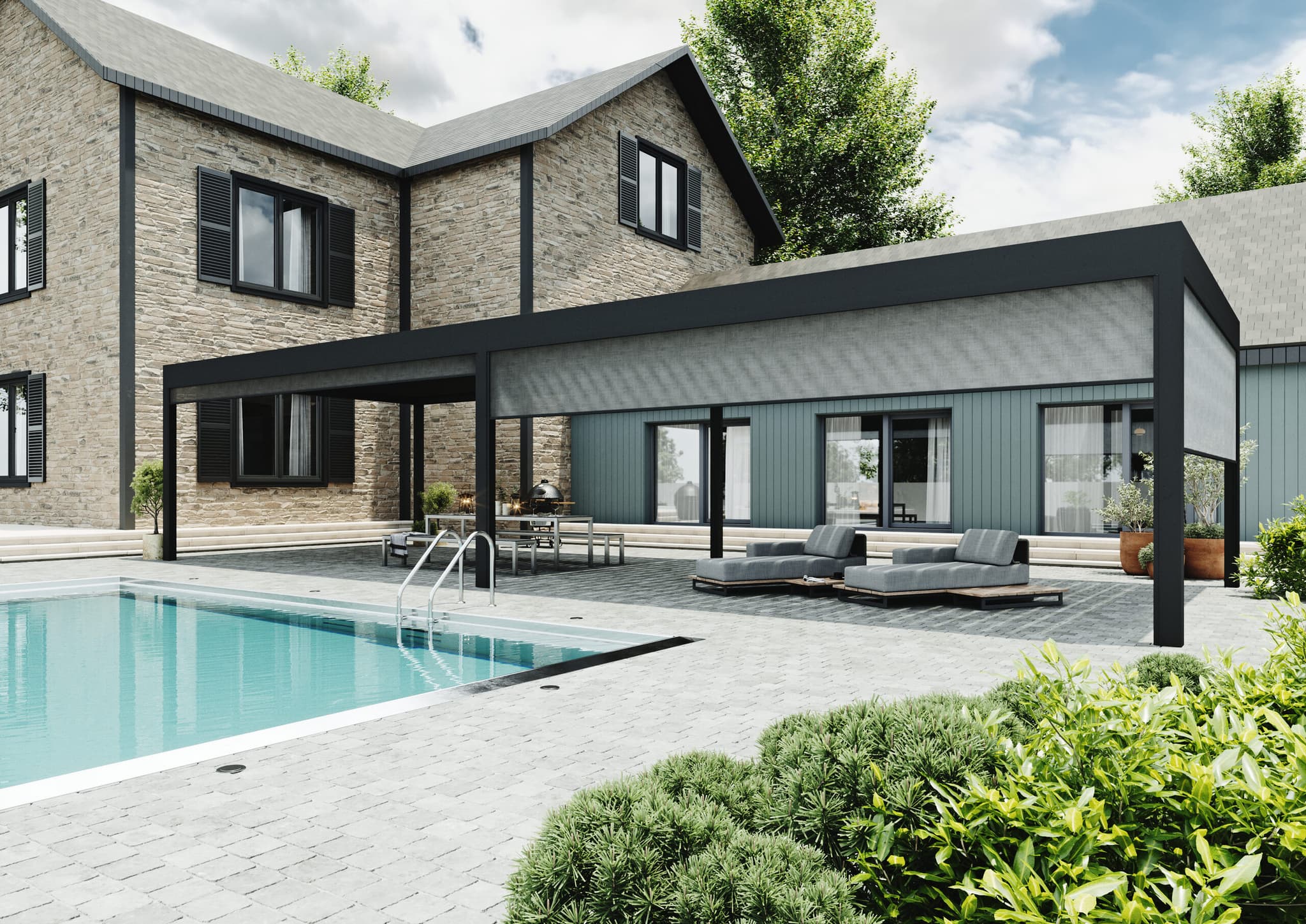 Pergola SKYVI dwunawowa wolnostojąca