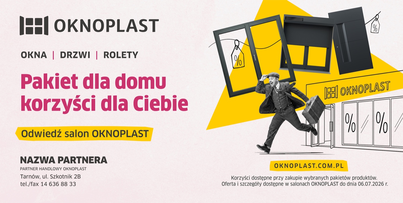 Promocja Oknoplast — Pakiet dla domu, korzyści dla Ciebie. Okna, drzwi, rolety w pakiecie